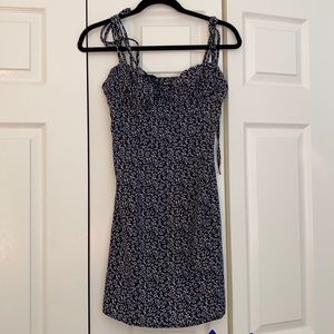 Navy Blue and White Dress